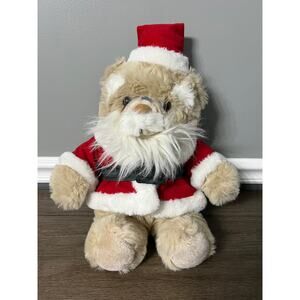 Vtg Parisian Teddy‎ Bear in Santa Claus Suit Plush